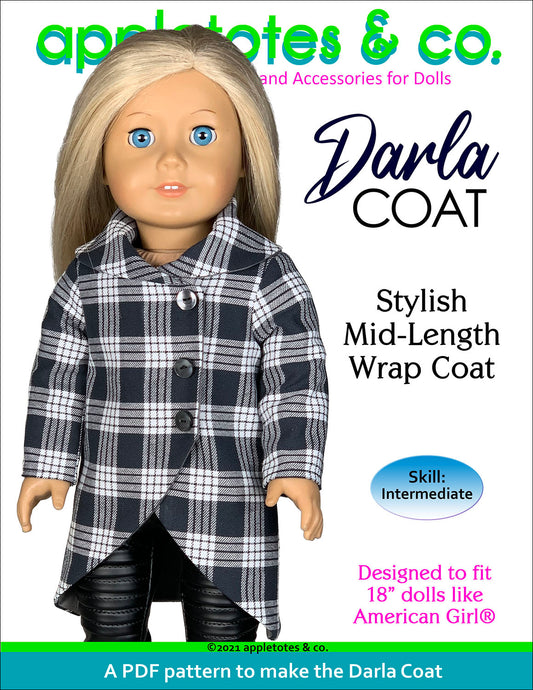 Darla Coat 18 Inch Doll Sewing Pattern