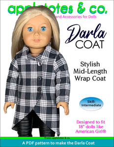 Darla Coat 18 Inch Doll Sewing Pattern