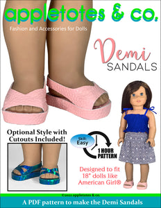 Demi Sandals 18 Inch Doll Pattern
