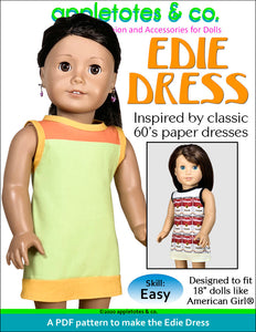 Edie Dress Sewing Pattern for 18 Inch Dolls