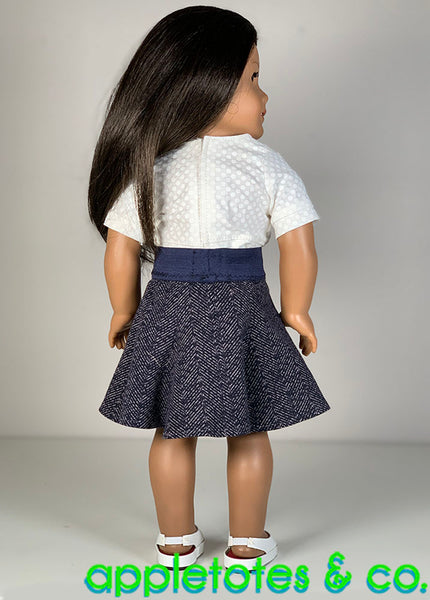Erin Skirt 18 Inch Doll Sewing Pattern