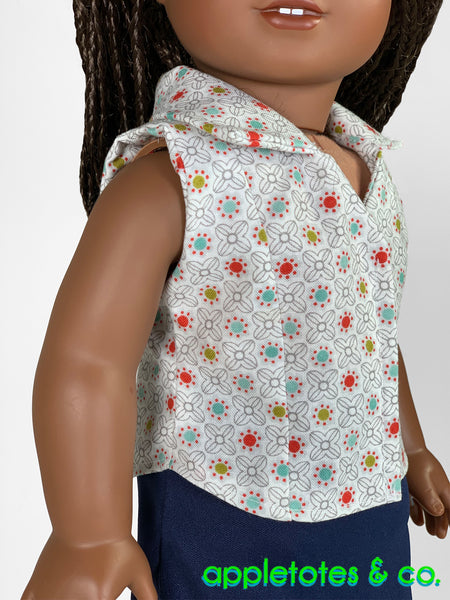 Evelyn Top + Dress 18 Inch Doll Sewing Pattern