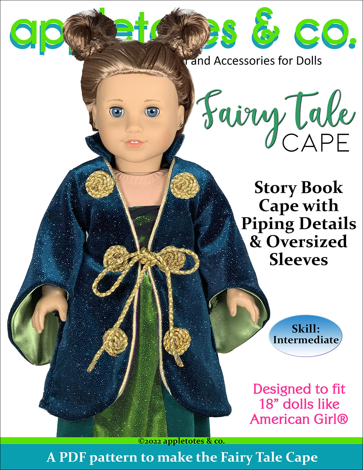 Fairy Tale Cape 18 Inch Doll Sewing Pattern