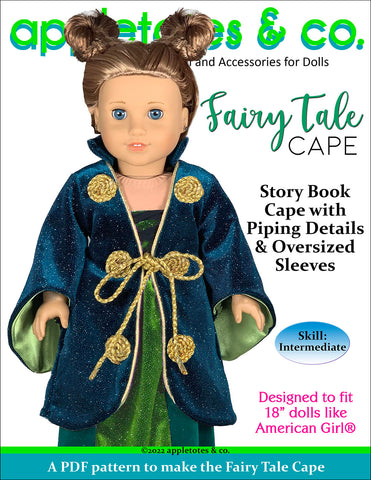 Fairy Tale Cape 18 Inch Doll Sewing Pattern