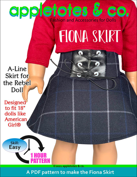 Fiona Skirt 18 Inch Doll Sewing Pattern