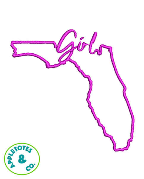 Florida Girl Machine Embroidery File for 18" Dolls