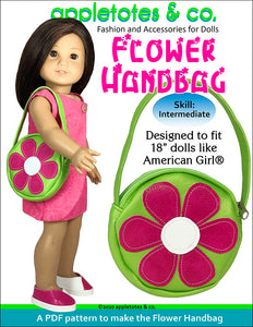 Flower Handbag Sewing Pattern for 18 Inch Dolls