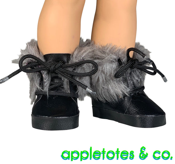 No-Sew Foldover Fur Boots 18 Inch Doll Sewing Pattern