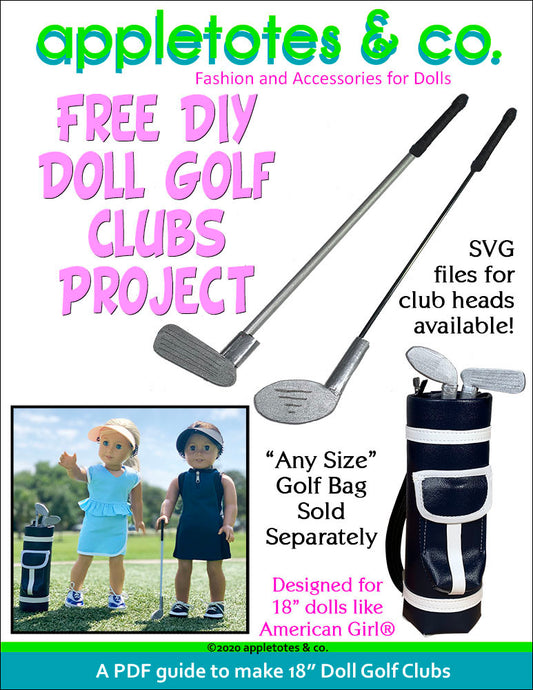 Free DIY Doll Golf Clubs Project for 18 Inch Dolls