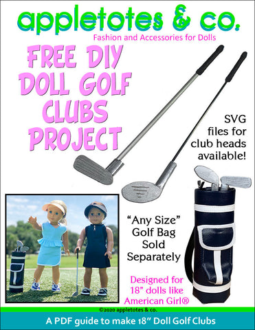 Free DIY Doll Golf Clubs Project for 18 Inch Dolls