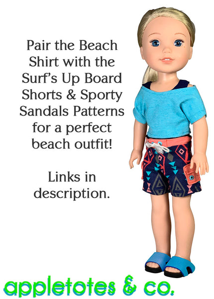 Free Easy Beach Shirt Sewing Pattern for 14.5 Inch Dolls