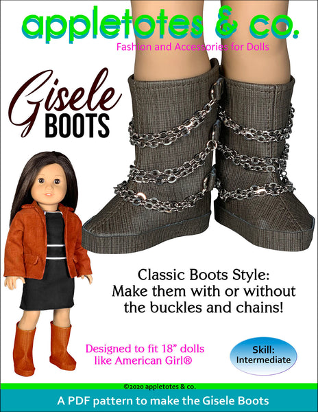Gisele Boots 18 Inch Doll Sewing Pattern