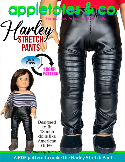 Harley Stretch Pants 18 Inch Doll Sewing Pattern