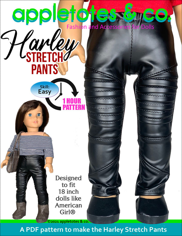 Harley Stretch Pants 18 Inch Doll Sewing Pattern