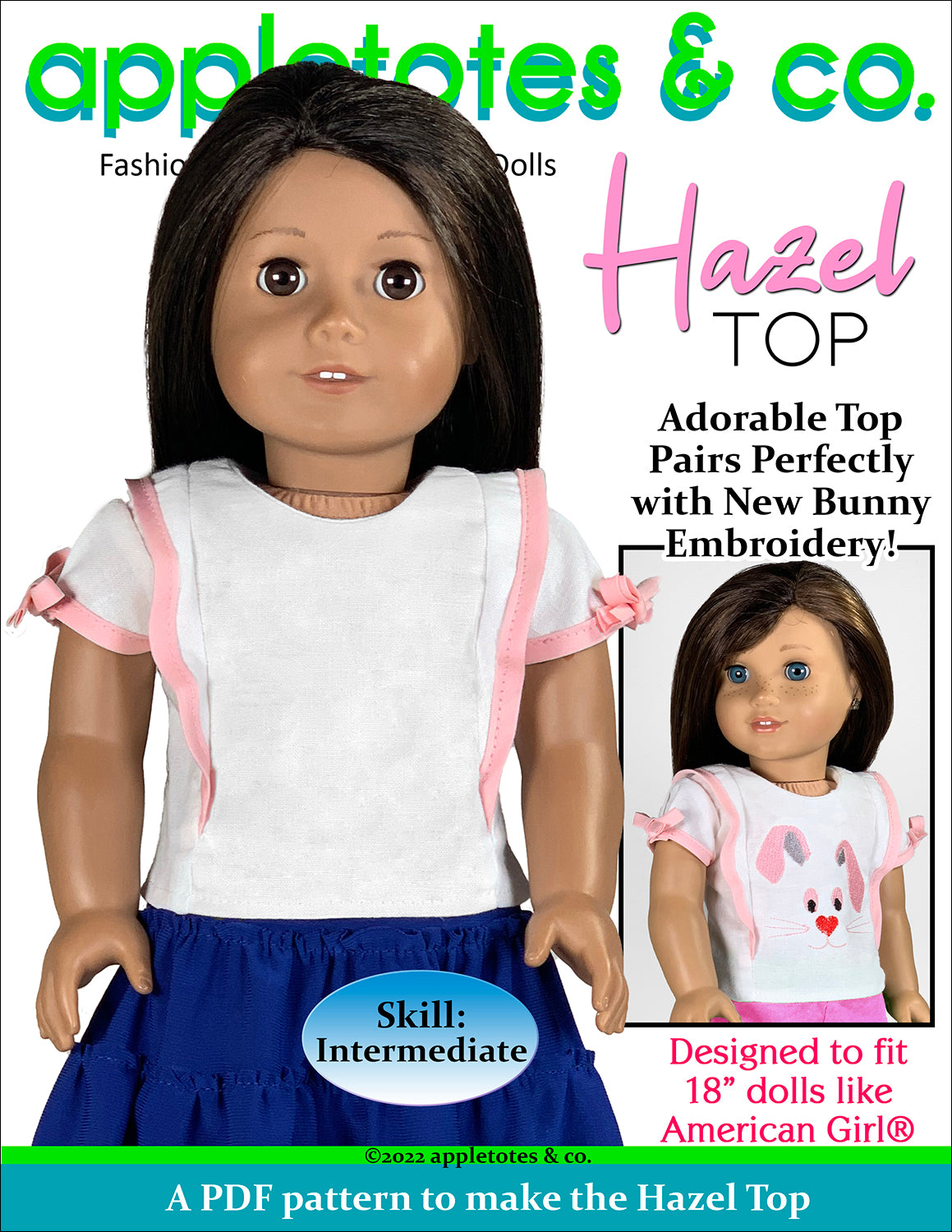 Hazel Top 18 Inch Doll Sewing Pattern