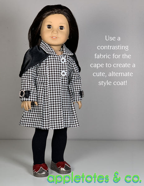 Holiday Coat 18 Inch Doll Sewing Pattern