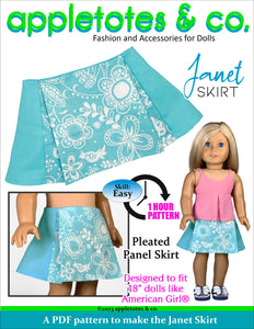 Janet Skirt 18 Inch Doll Sewing Pattern