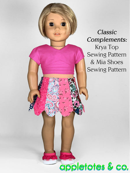 Janey Skirt 18 Inch Doll Sewing Pattern