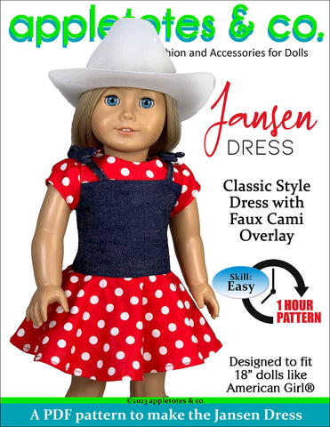 Jansen Dress 18 Inch Doll Sewing Pattern
