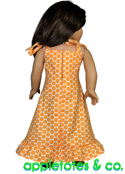 Jillian Maxi Dress Sewing Pattern for 18" Dolls