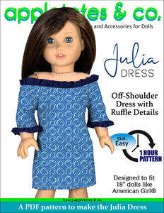 Julia Dress 18 Inch Doll Sewing Pattern