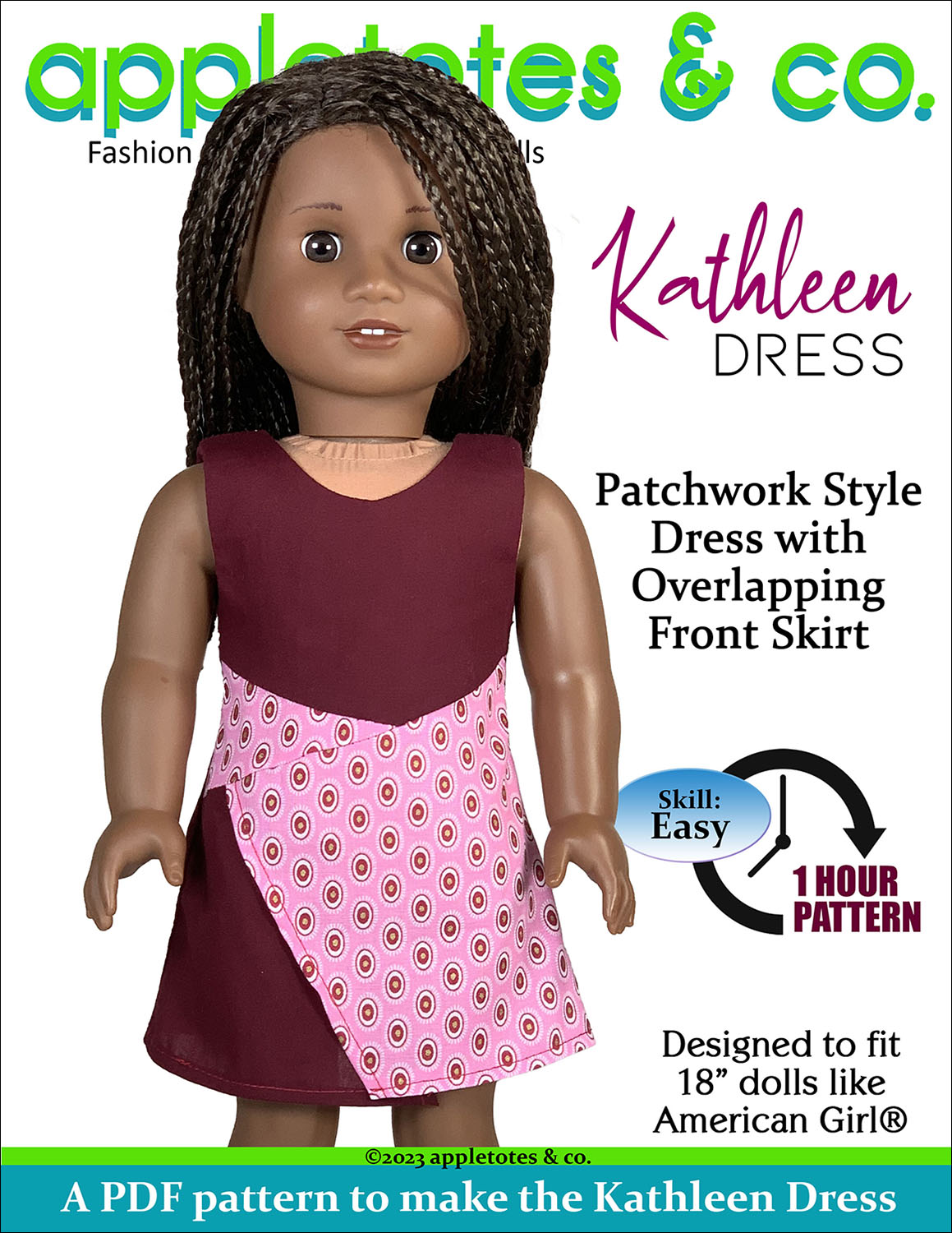 Kathleen Dress 18 Inch Doll Sewing Pattern