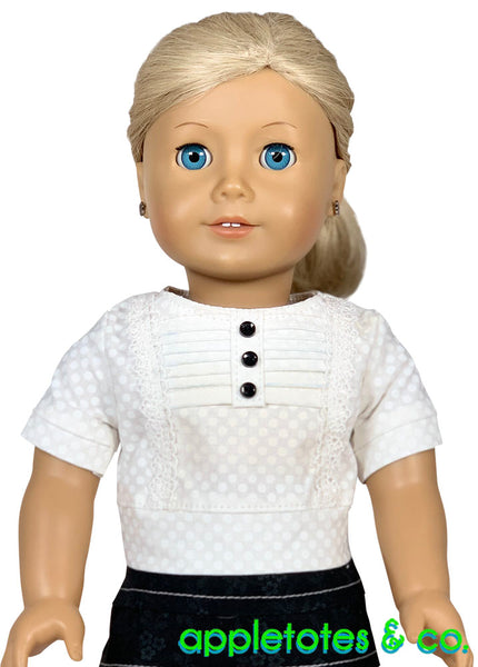 Kelly Blouse Sewing Pattern for 18 Inch Dolls