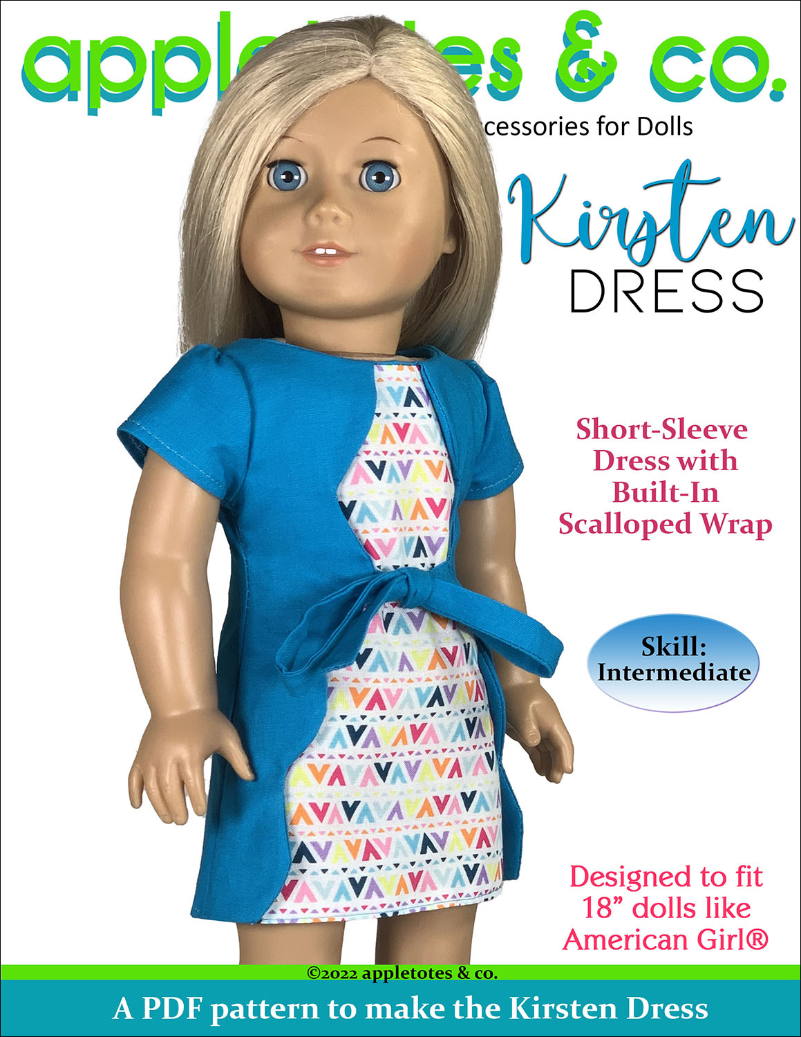 Kirsten Dress 18 Inch Doll Sewing Pattern