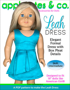 Leah Dress 18 Inch Doll Sewing Pattern