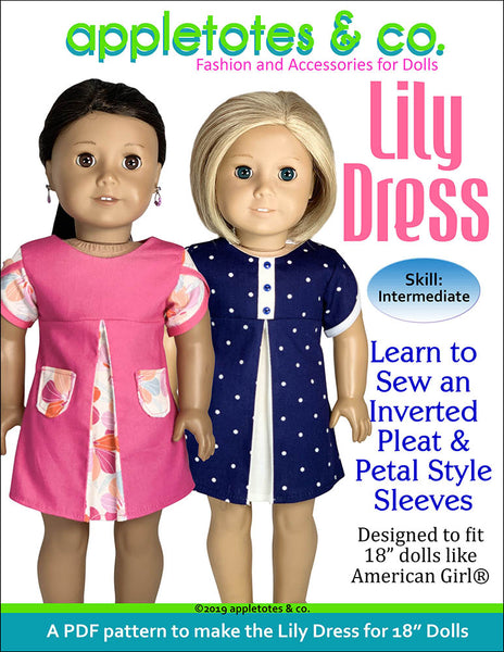 Lily Dress Sewing Pattern for 18 Inch Dolls – Appletotes & Co.