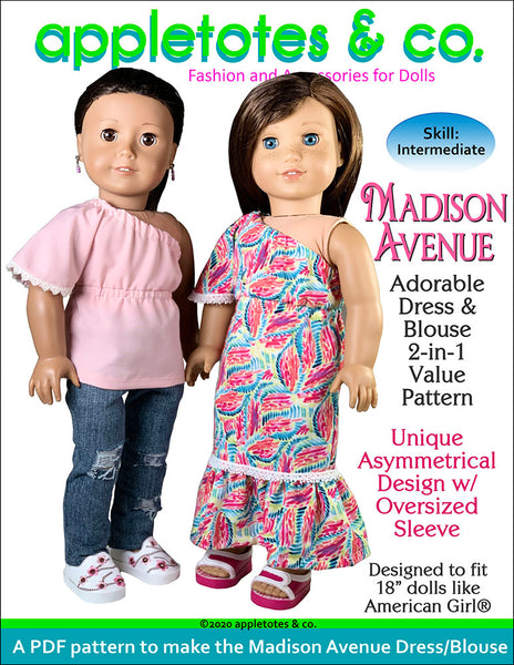 Madison Avenue 2-in-1 Sewing Pattern for 18 Inch Dolls