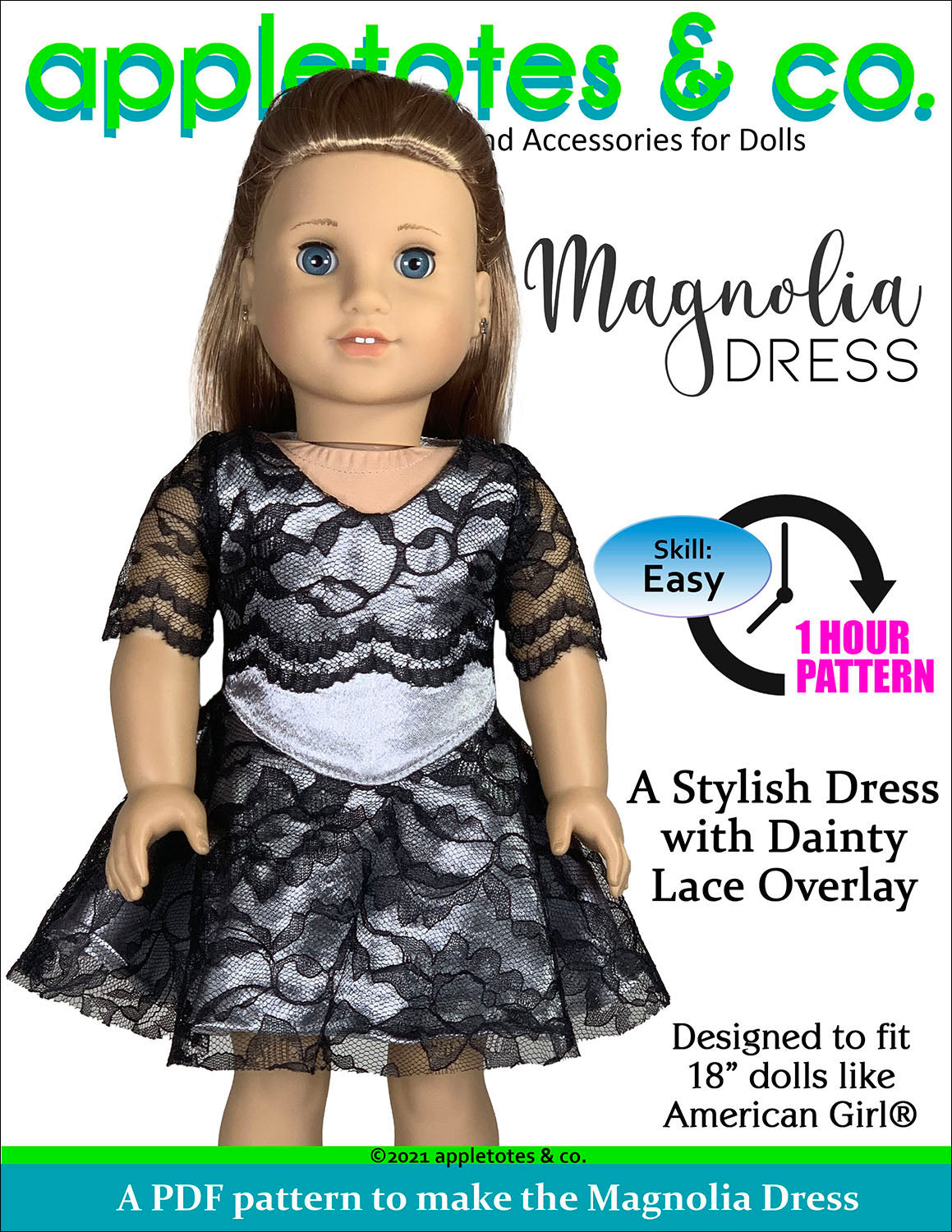 Magnolia Dress 18 Inch Doll Sewing Pattern