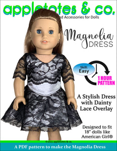 Magnolia Dress 18 Inch Doll Sewing Pattern