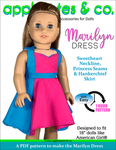 Marilyn Dress 18 Inch Doll Sewing Pattern