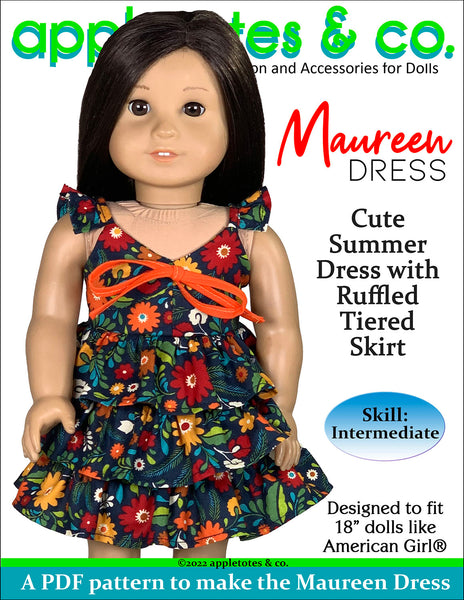 Maureen Dress 18 Inch Doll Sewing Pattern