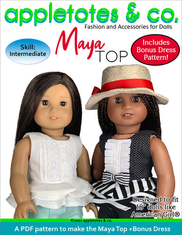 Maya Top 18 Inch Doll Sewing Pattern