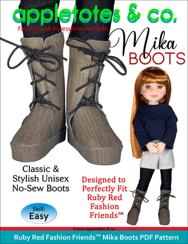 Mika Boots Ruby Red Fashion Friends™ Pattern