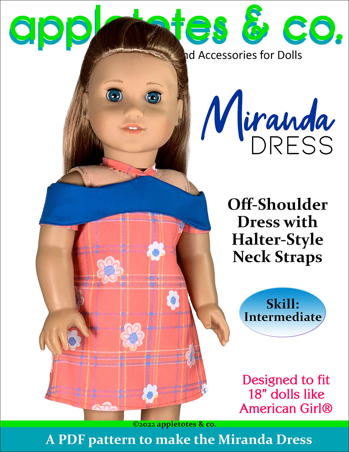 Miranda Dress 18 Inch Doll Sewing Pattern