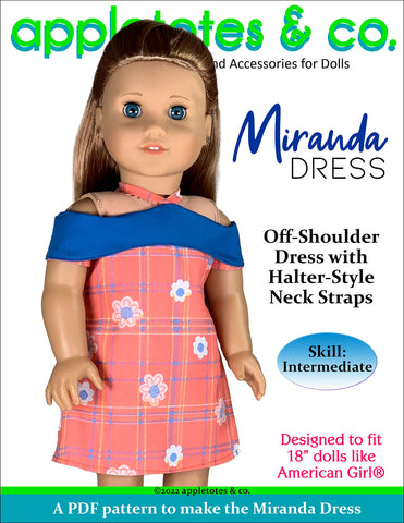 Miranda Dress 18 Inch Doll Sewing Pattern