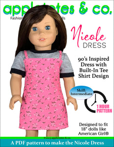 Nicole Dress 18 Inch Doll Sewing Pattern