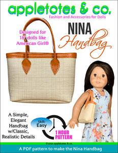 Nina Handbag Sewing Pattern for 18 Inch Dolls
