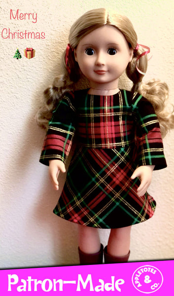 Noelle Dress Sewing Pattern for 18 Inch Dolls