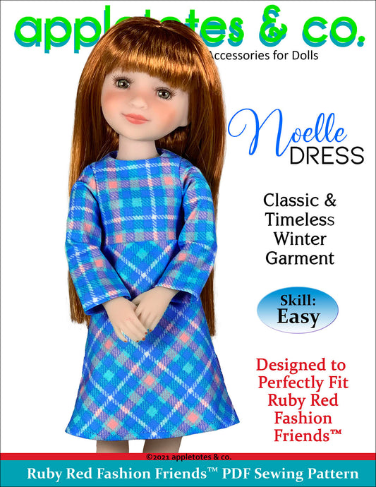 Noelle Dress Ruby Red Fashion Friends™ Sewing Pattern