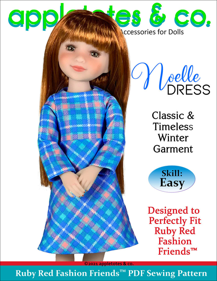 Noelle Dress Ruby Red Fashion Friends™ Sewing Pattern