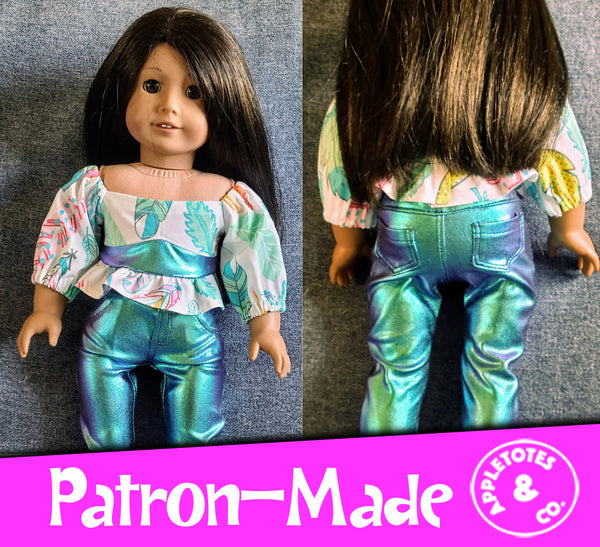 Olivia Blouse Sewing Pattern for 18 Inch Dolls