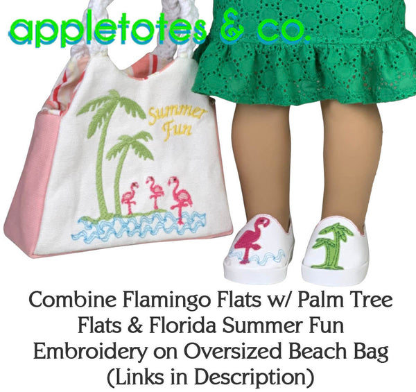 Oversized Beach Bag Sewing Pattern for 18 Inch Dolls