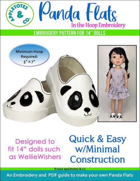 Animal Flats 2 Collection ITH Embroidery Patterns for 14" Dolls