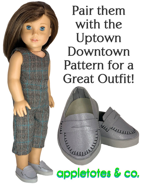 Penny Loafers 18 Inch Doll Sewing Pattern - SVG Files Included
