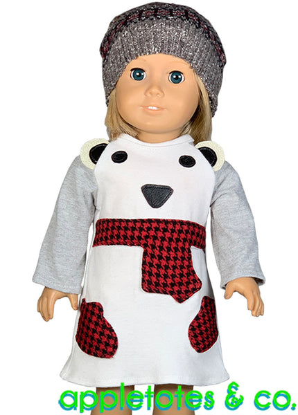 Polar Bear Dress 18 Inch Doll Sewing Pattern