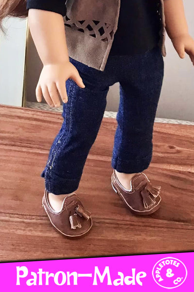 Preppy Loafers Sewing Pattern for 18" Dolls